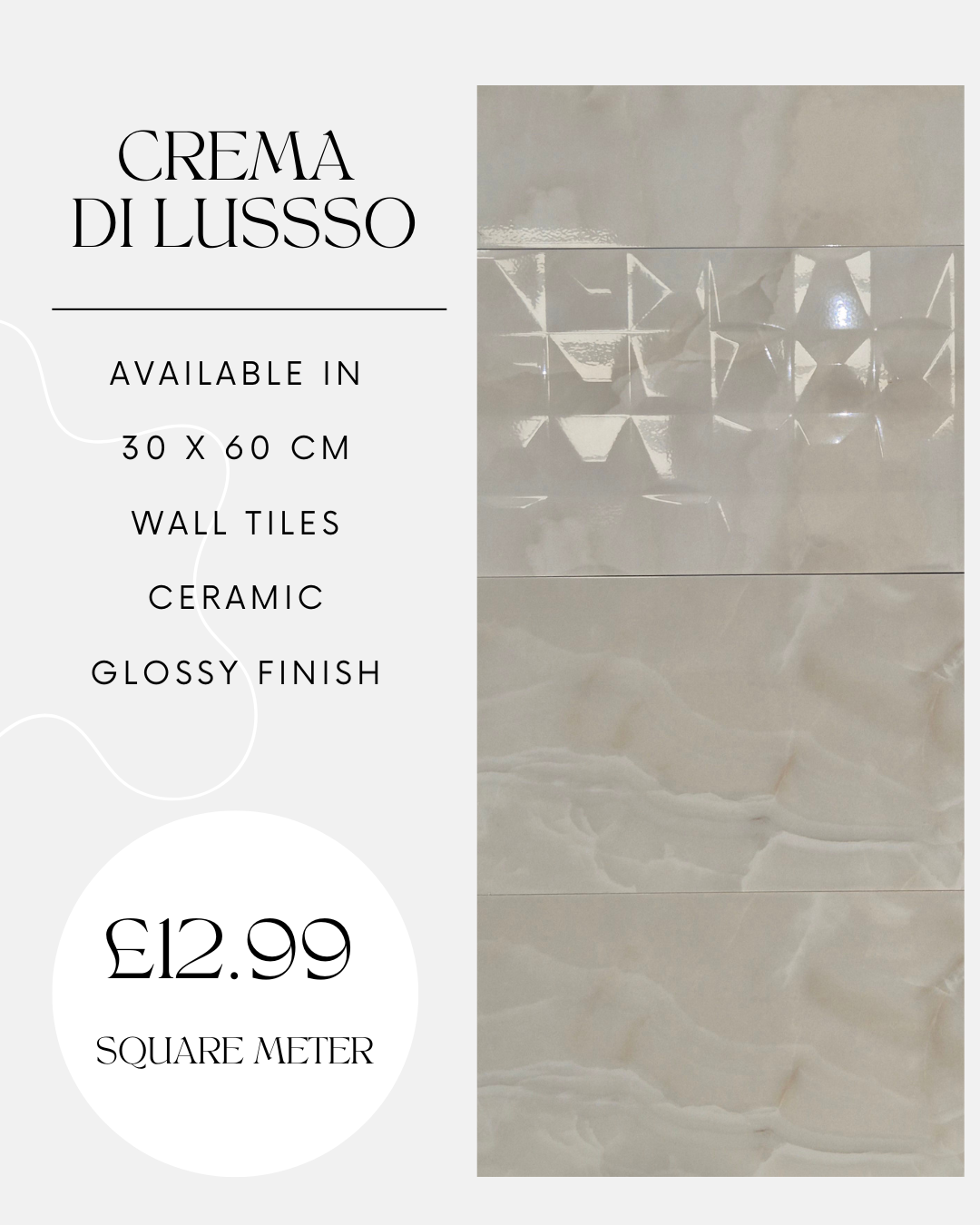 Crema di lusso 30x60 cm